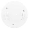 White circular Uffsstap Ultrafire Adaptor Plate Fireangel St Series Alarms front view showing mounting clips and holes