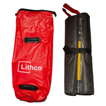 Lithco Electric Vehicle Fire Blanket with bag and blanket side by side
