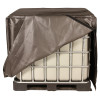 lithco lithium ion pallet cover partially lifted showing white container on pallet