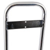 Top view of a single chrome extinguisher stand showing the curved chrome frame and black mounting bracket