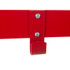Red metal hook attached to the ultrafire extinguisher stand red single with two screws
