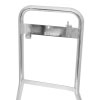 a close up of the top of a double chrome fire extinguisher stand with a J-bracket and CO2 lug bracket
