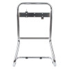 Front view of ultrafire extinguisher stand chrome double showing its metal frame and mounting bracket