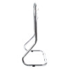 ultrafire extinguisher stand chrome double shown from side with curved tubular frame and hooks on a white background