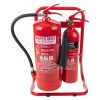 Ultrafire extinguisher stand red double showing two extinguishers labelled water mist and carbon dioxide with hoses attached