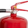 Close up of the Ufsfff9 Ultrafire Fluorine Free Foam 9L fire extinguisher handle with pressure gauge and hose connection