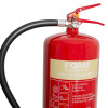 Close-up of the top section of the Ufsfff9 Ultrafire Fluorine Free Foam 9L Fire Extinguisher showing the handle, pressure gauge, and hose connection