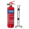 UltraFire 1kg Powder Fire Extinguisher Front Shot with Bracket