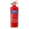 UltraFire 2kg Powder Fire Extinguisher Front with Bracket
