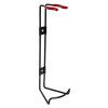Ultrafire 2kg powder extinguisher bracket shown angled with red protective covers on the hooks