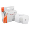 ultrafire 10yr digital carbon monoxide alarm device shown next to its white and orange box with digital display
