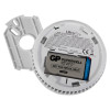 ultrafire battery optical smoke alarm showing the back plate removed and battery compartment visible