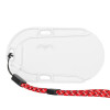 Back plate with strap close-up of sealed 10 year carbon monoxide detector showing mounting details and red lanyard