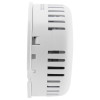 Side view of the ultra fire smoke alarm showing its vents and curved shape