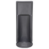 Front view of ultra fire single economy fire extinguisher stand in grey showing its slim, upright design