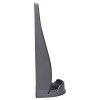 Side view of a grey ultra fire single economy fire extinguisher stand showing its slim upright design