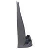 a side profile shot of the double fire extinguisher stand in grey highlighting the slim profile of the stand