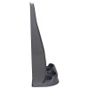 Side view of ultrafire economy fire extinguisher stand double in grey showing its tall back and base compartments
