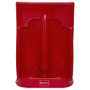 Front view of the ultrafire economy fire extinguisher stand double in red color with a smooth surface and logo at the base