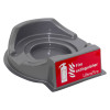 angled view of ultrafire fire point single grey showing a grey plastic base with a red label on the front