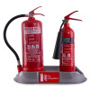 ultrafire universal fire point double grey holding two red extinguishers on a grey base