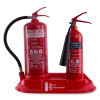 ultrafire universal fire point double red showing two fire extinguishers on a red stand