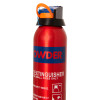 Close-up of the top section of an ultrafire 950g powder extinguisher showing the handle and part of the label