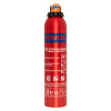 Front view of the ultrafire 950g powder extinguisher showing red cylinder and blue label