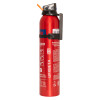 Side view of the ultrafire 950g powder extinguisher showing the bracket attached to its body