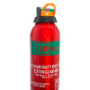 Red ultrafire lithium battery fire extinguisher 500ml shown from the top with a black and orange nozzle