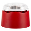 Vxbchlrc Banshee Excel Lite Sounder Beacon Led No Base shown from the side with red base and clear top cover