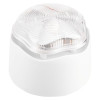 Image of the Vxbchlwc Banshee Excel Lite Sounder Beacon No Base Angled showing a white base with a clear, ridged cover