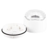 Image of Vxbchlwc Banshee Excel Lite Sounder Beacon Standard Base showing the white base and clear beacon cover side by side