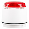 Close-up of the Vxbchlwr Banshee Excel Lite Capsule Horn Led Front showing its white body and red LED top