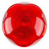 a close up of the red beacon on a white deep base
