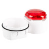 Vxbchlwrd Banshee Excel Lite Sounder Beacon with red dome and white deep base shown separately on white background