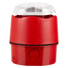 Image of Vxbchxrcd Banshee Excel Lite Capsule Horn Xenon Deep Front showing a red and clear plastic device with a circular base