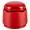 banshee excel lite capsule horn xenon red beacon shown from the front with rounded red casing and transparent top