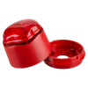banshee excel lite capsule horn xenon red beacon separated into two pieces showing the red outer casing and base