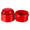 Red Vxbchxrrd Banshee Excel Lite Sounder Xenon Beacon Capsule and separate base showing details of both parts