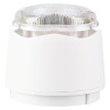 Side view of Vxbchxwc Banshee Excel Lite Sounder Xenon Beacon Capsule Horn in white with clear top