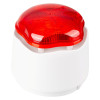 Red lens on white base of Vxbchxwr Banshee Excel Lite Sounder Xenon Beacon Capsule Horn shown angled