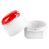 Partially separated banshee excel lite capsule horn xenon white beacon showing white base and red cover