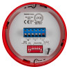 banshee excel capsule horn deep base red showing the internal base wiring and label details