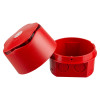 banshee excel capsule horn deep base red shown separated into two red plastic parts on a white background