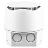 White front view of Vxbshchwhd Banshee Excel Capsule Horn Deep Base showing circular features and top vents