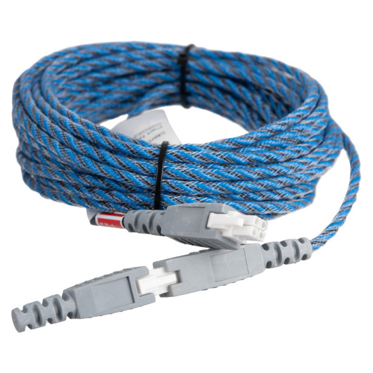 Blue detection cable coiled with grey connectors, supports up to 30m of detection cable per zone