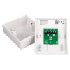 Vxilskc Identileak Mini Panel Interface Separated showing the opened white plastic casing and green circuit board inside with labelled terminals