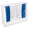 White angled Vxilskc Identileak Mini Panel showing status, faults, zones, and controls on the front panel