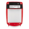 Back view of a sigma smart+guard call point cover flush mounted red without sounder showing product label and casing